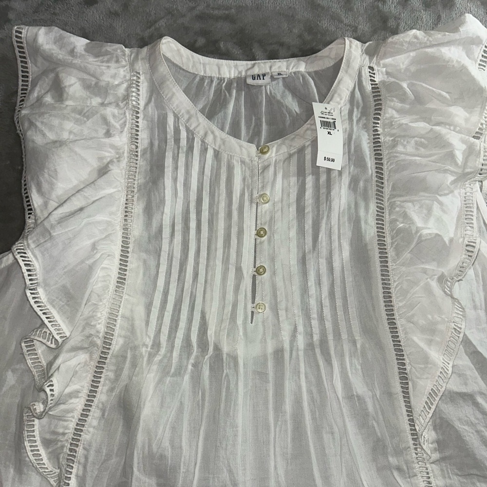 Gap Lucille off white peasant blouse - Picture 4 of 14